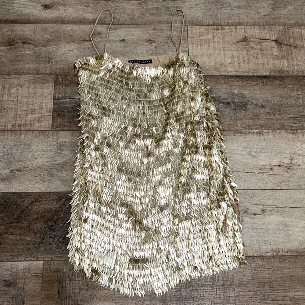 Zeynep Arcay gold sequin mini dress - Picture 5 of 7